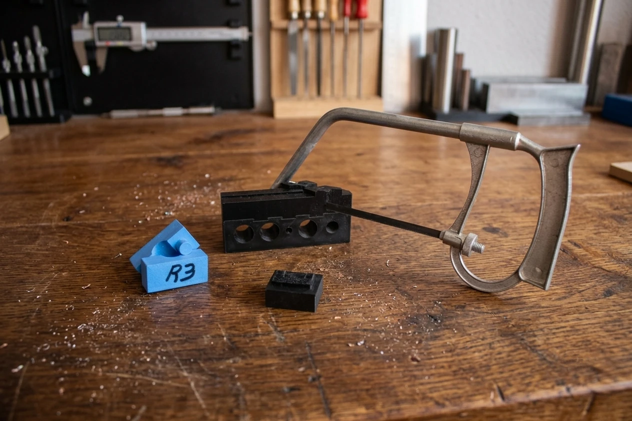 Custom tools and a finished whistle on the workbench